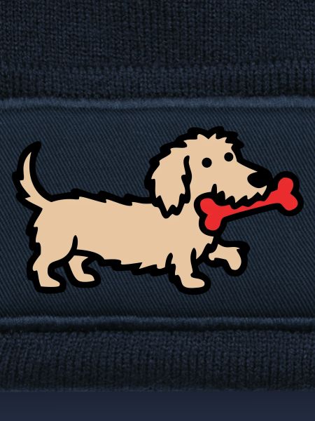 Terrier Doodle Knochen Comic