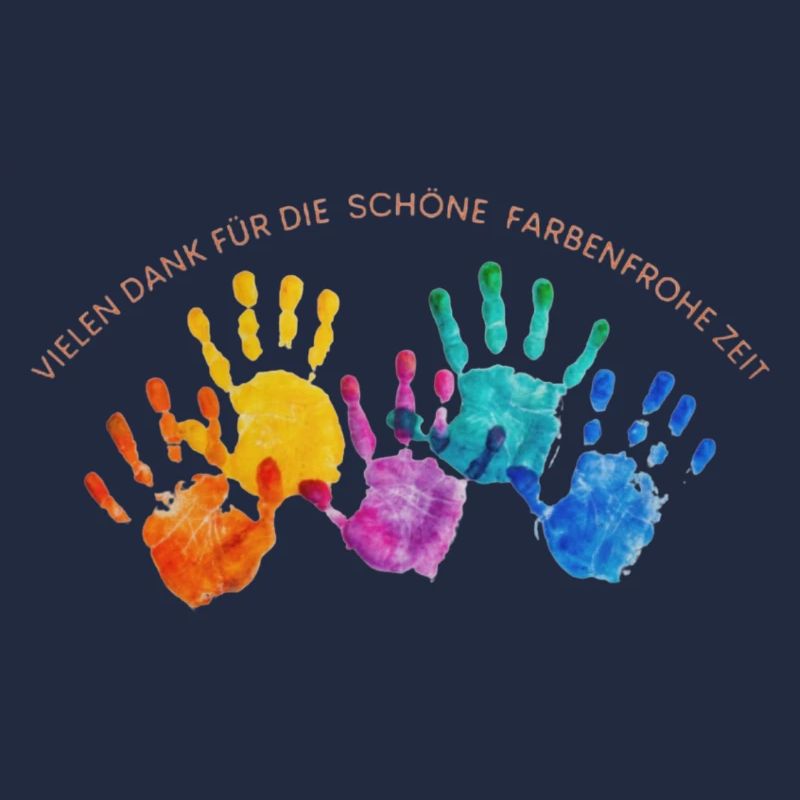 Farbenreiche Handabdrücke Dankzeit