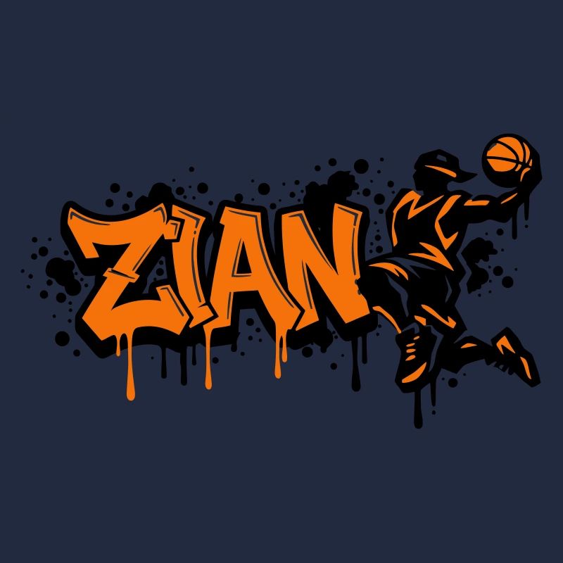 Zian Graffiti Dunk Orange