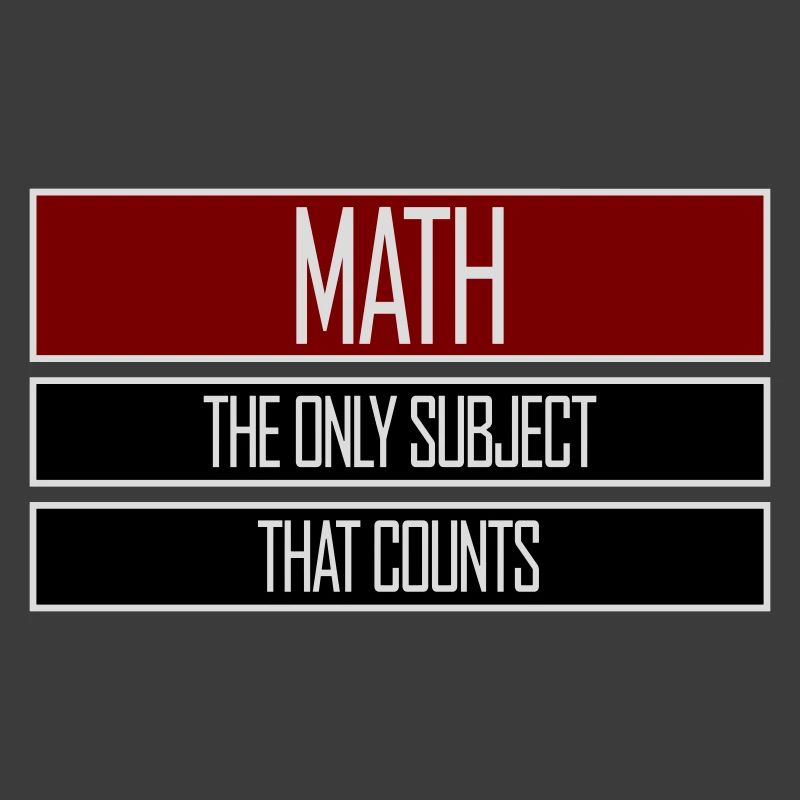 Math The Only Subject That Counts Nerd Mathe Logo