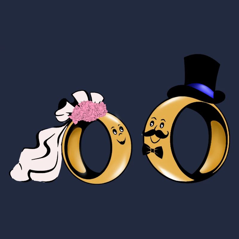 Duo de bagues de mariée Amour