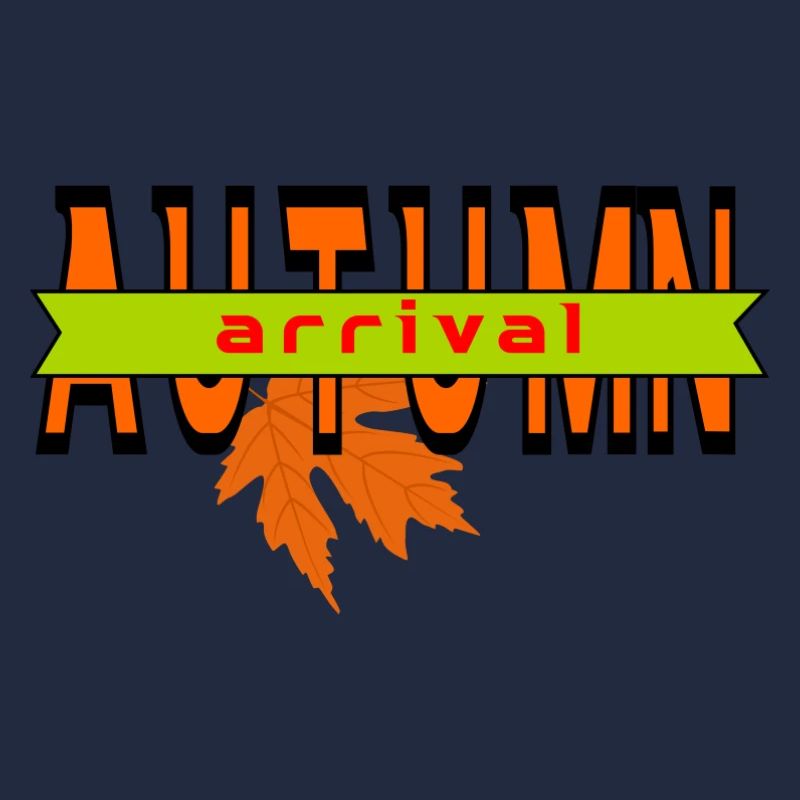 Herbstblatt Ankunft Grafikdesign