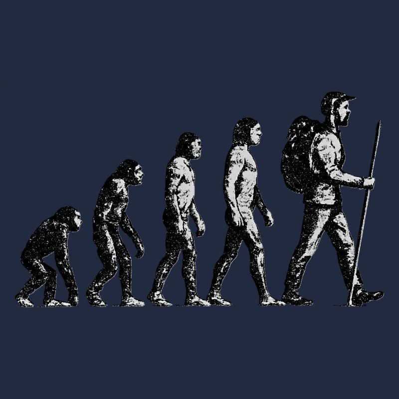 Evolution zum Wandersmann Grunge Design