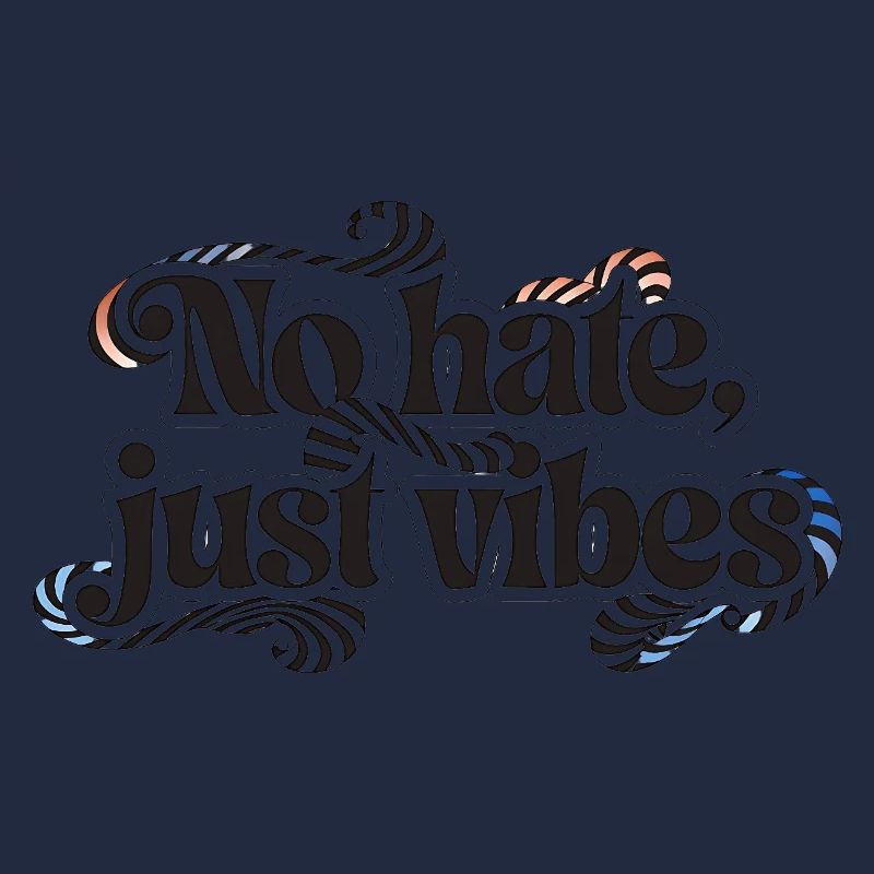 L’inscription « No hate, just vibes » dans un bauc