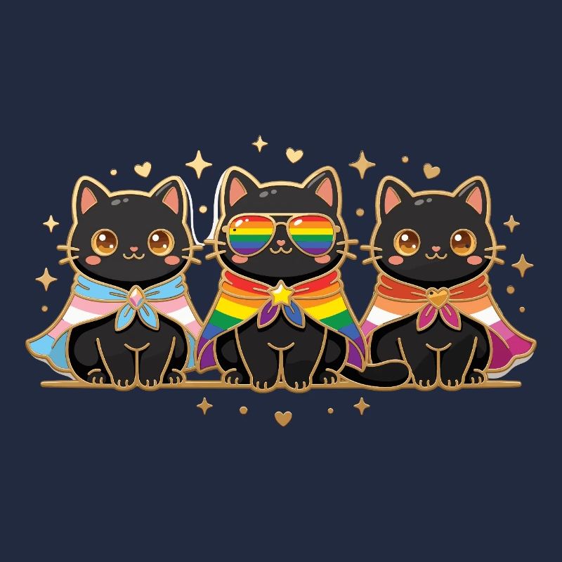 Pride Month LGBTQ - Rainbow Cats