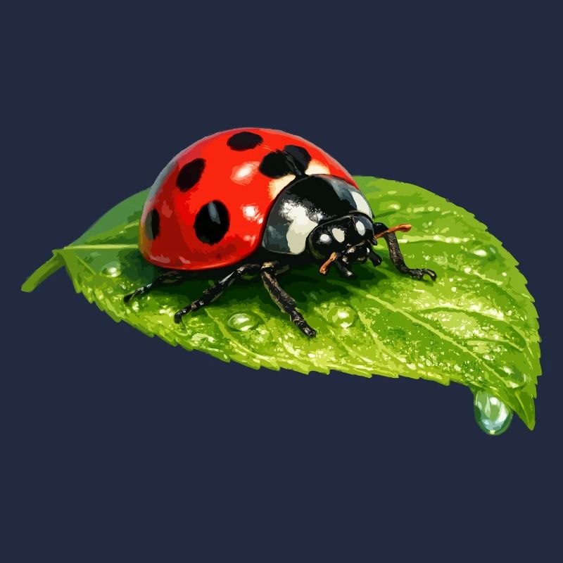 Marienkäfer auf Blatt