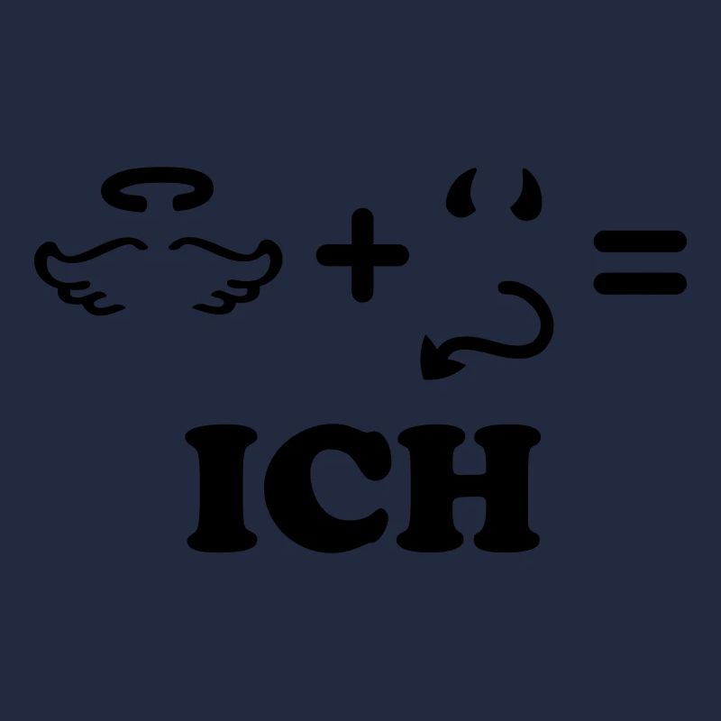 Engel + Teufel = ich - einfarbig