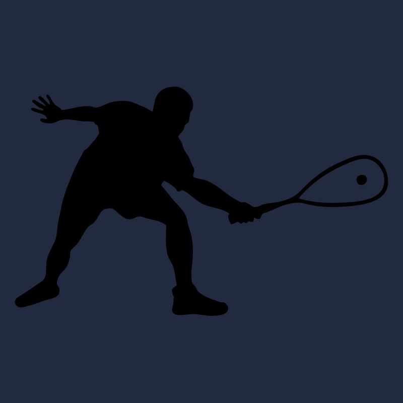 squash player vector drawing