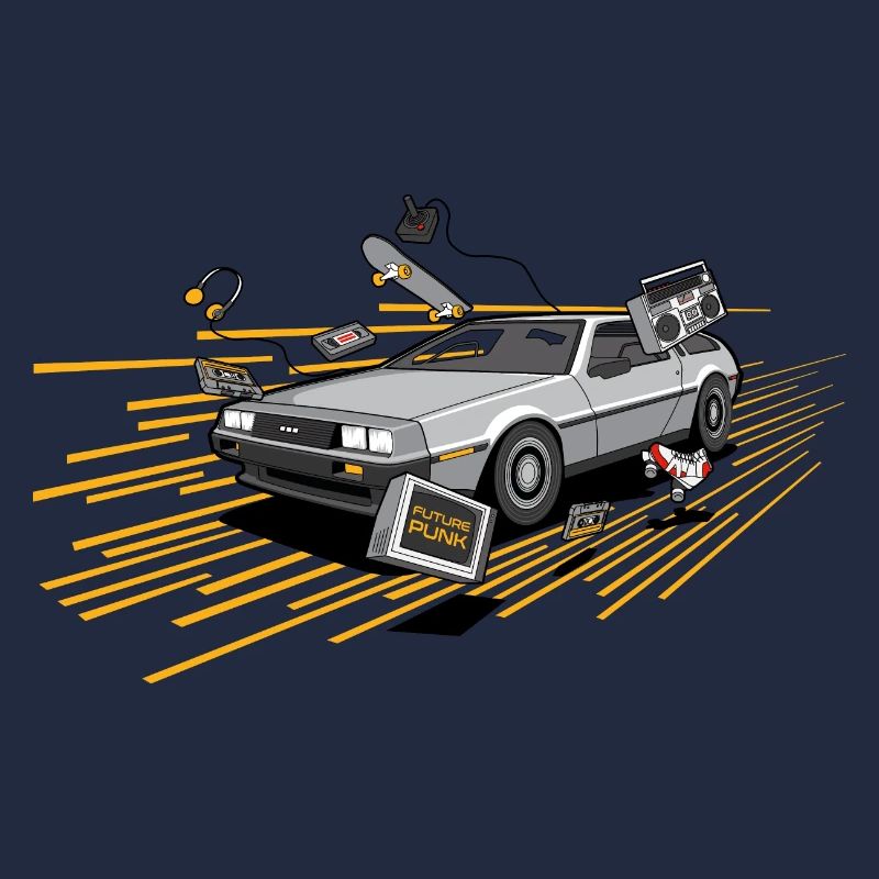 Delorean Oldtimer Youngtimer Retro Future jaune