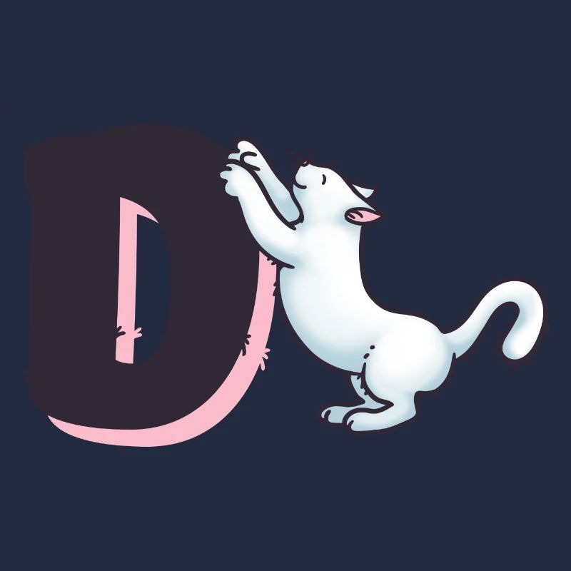 Katze Buchstabe D