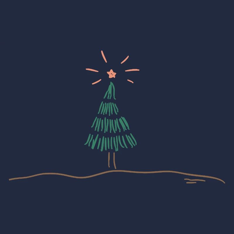 Festive Christmas tree sketch
