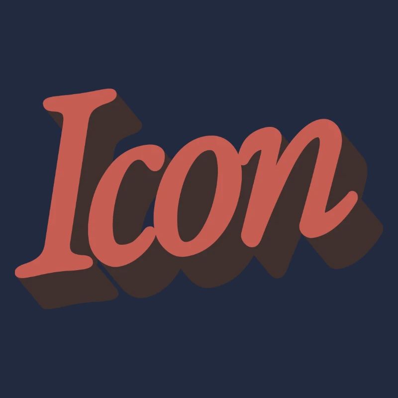 Retro Icon Script in Herbstorange