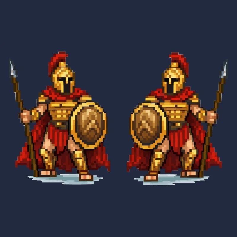 Doppel-Gladiator Pixelkunst