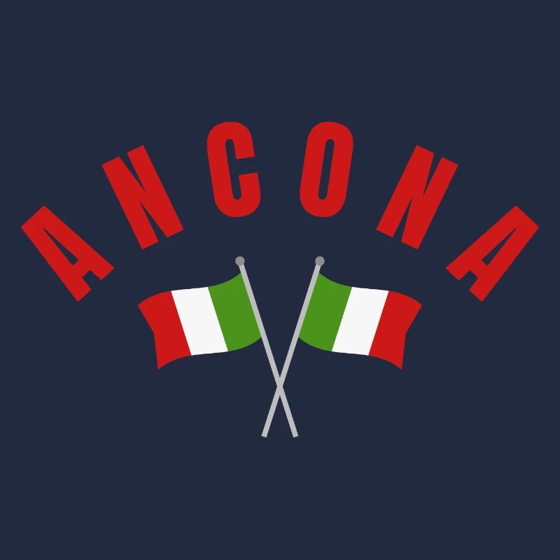 Ancona-Flaggen-Emblem