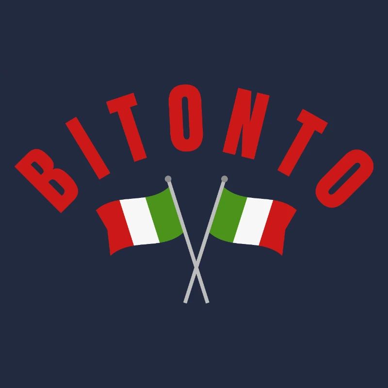 Bitonto Crossed Italian Flags 