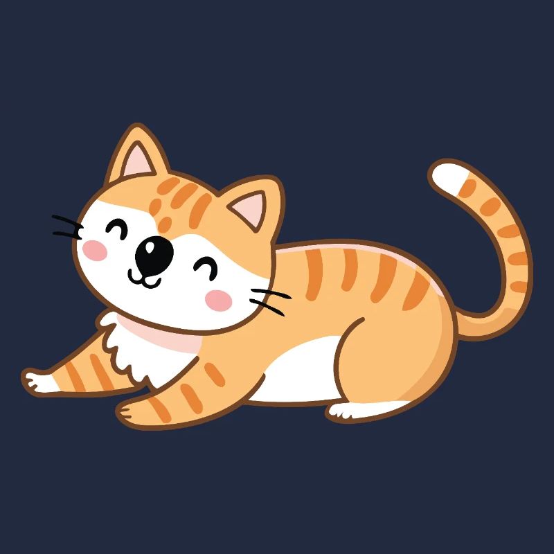Orange kitten in relaxed pose