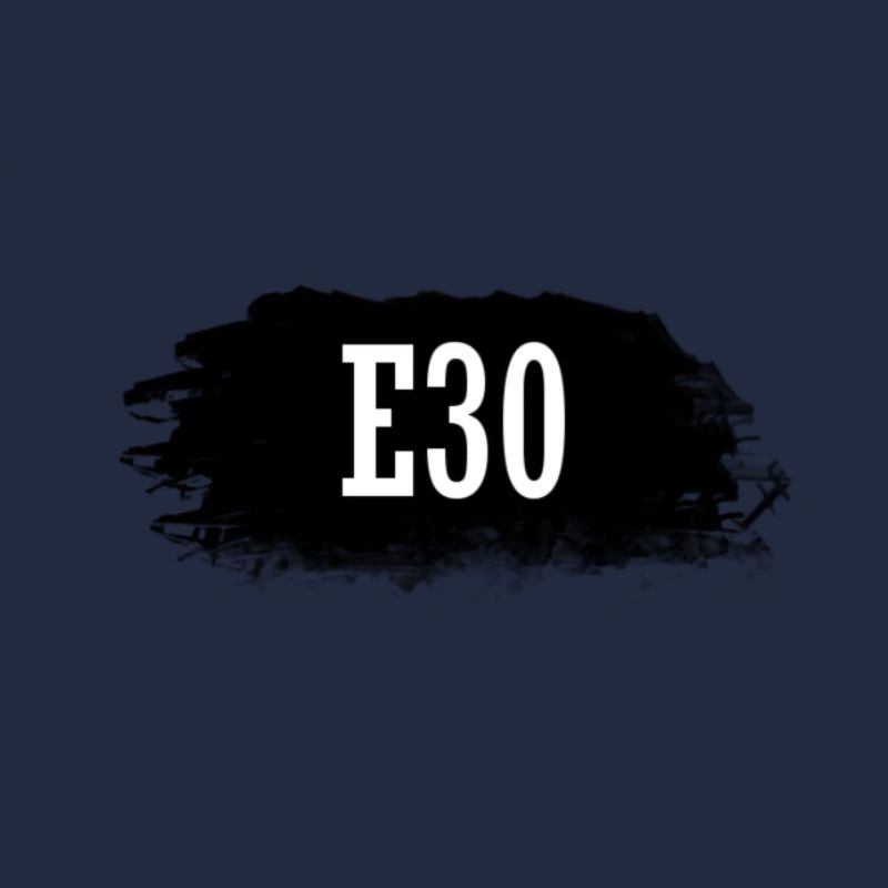 E30 lettrage noir