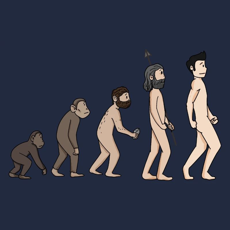 Human Development - Evolution Illustration