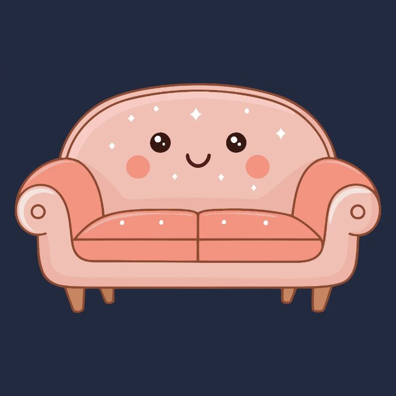 Süßes, sternenbedecktes warmes Sofa