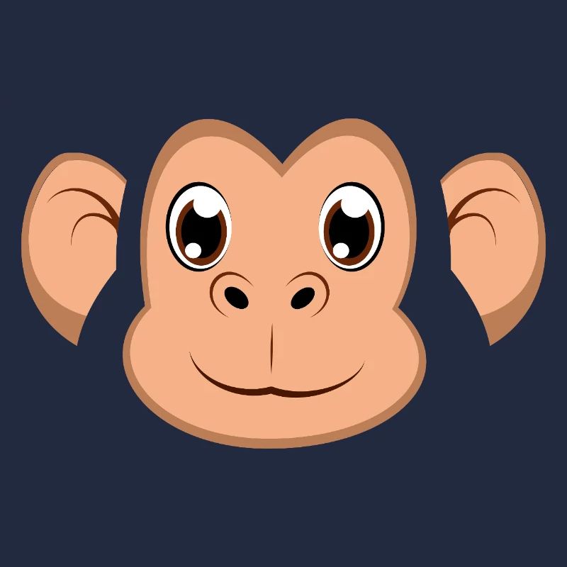 Süßes Cartoon-Affengesicht Happy Chimpans-Kostüm
