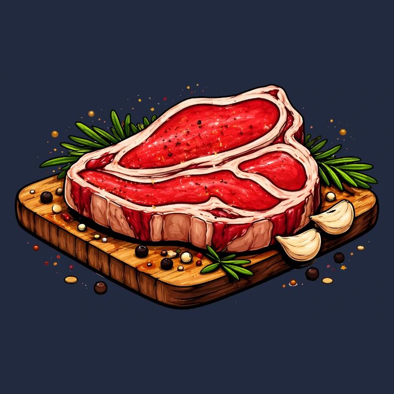 Saftiges Steak Illustration