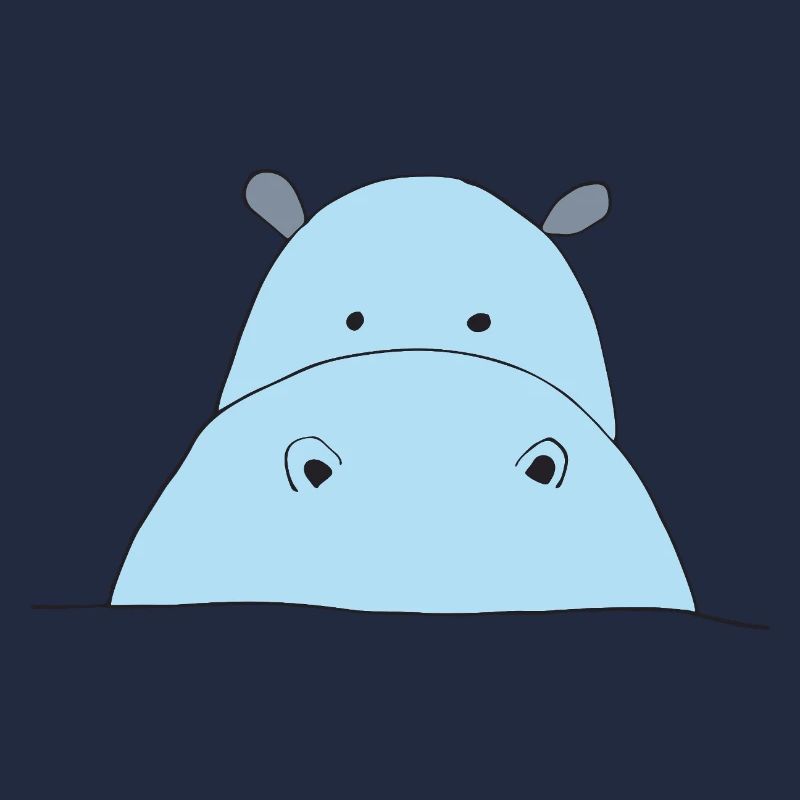Blauer Hippo Blickfang
