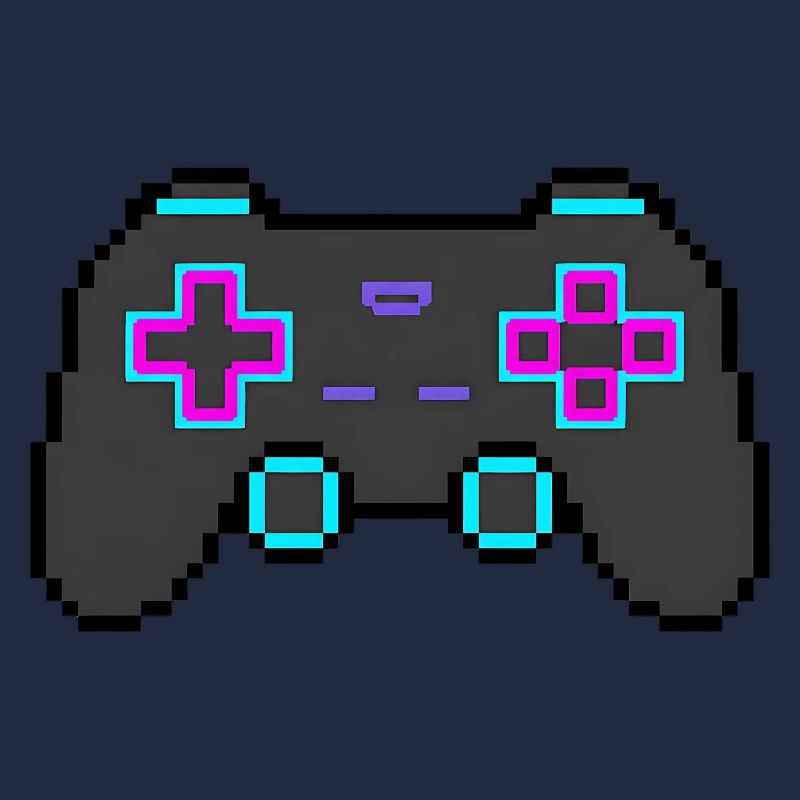Pixel Game Controller Retro 8 Bit Shirt Sticker
