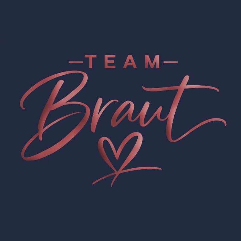 Brautteam Herzschrift Design