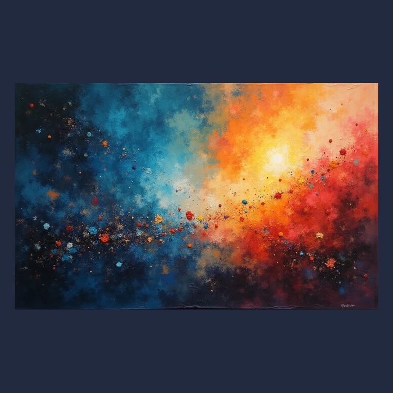 Cosmic Dawn Abstract Splash