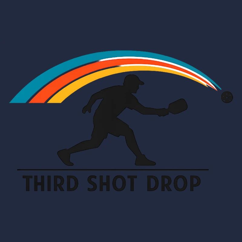 Third Shot Drop Badminton Silhouette