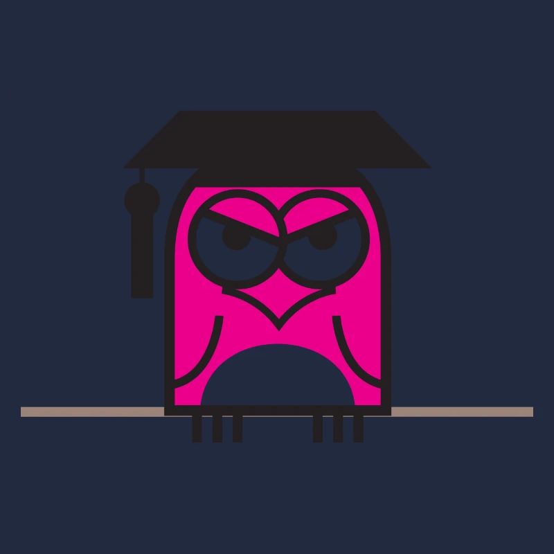 Eine Eule, die auf einer Linie sitzt.