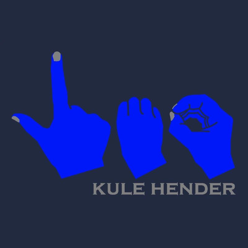 Löwe mit blauer Farbe