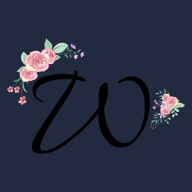 Buchstabe w Blumen