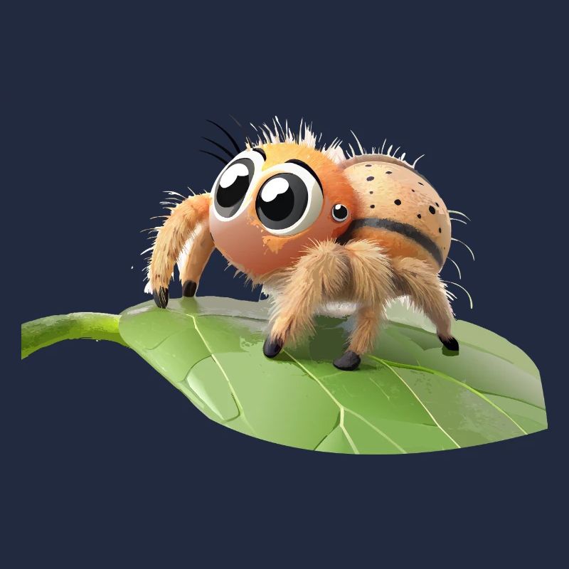 Petite araignée philippus curieuse sur une feuille