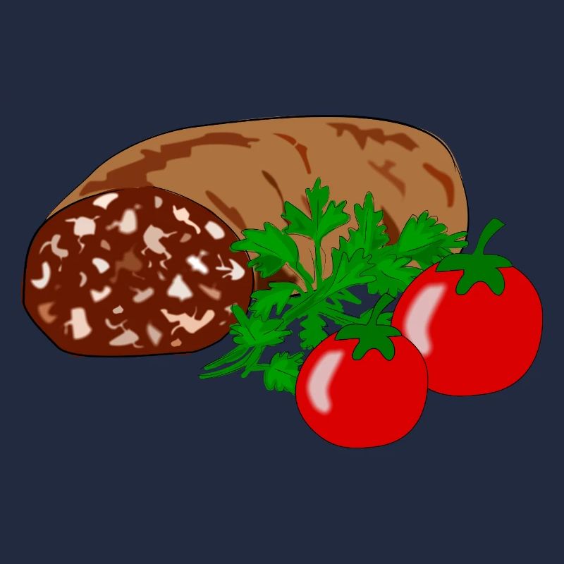 Black pudding with tomato
