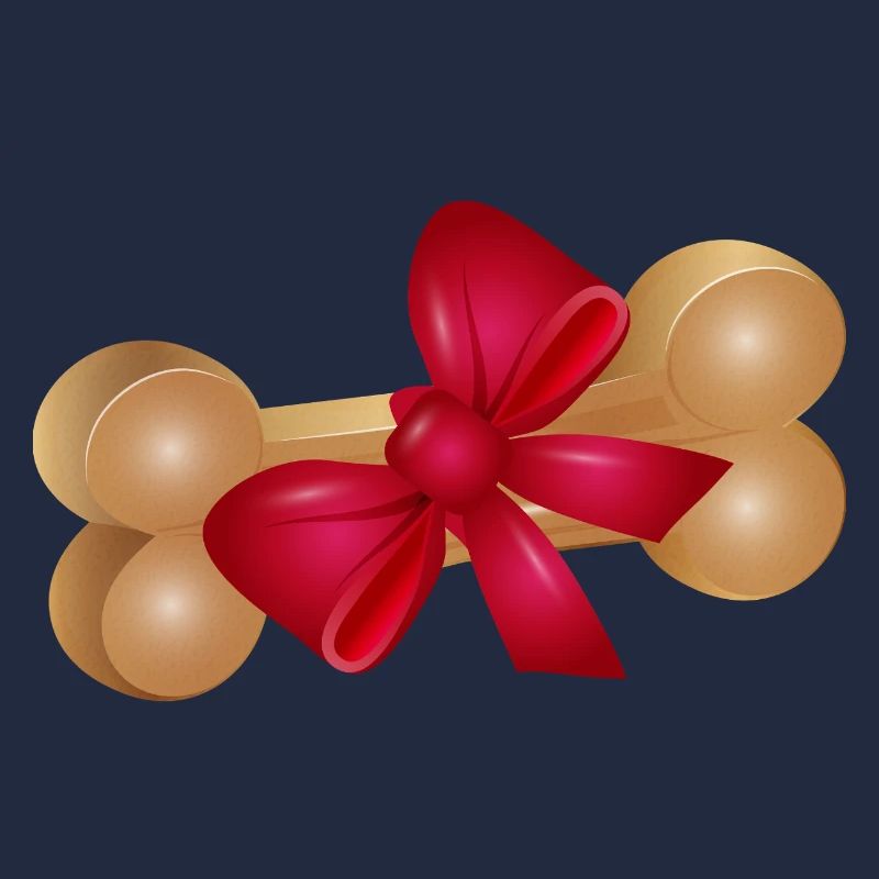 Gift Chew Bone with Red Ribbon