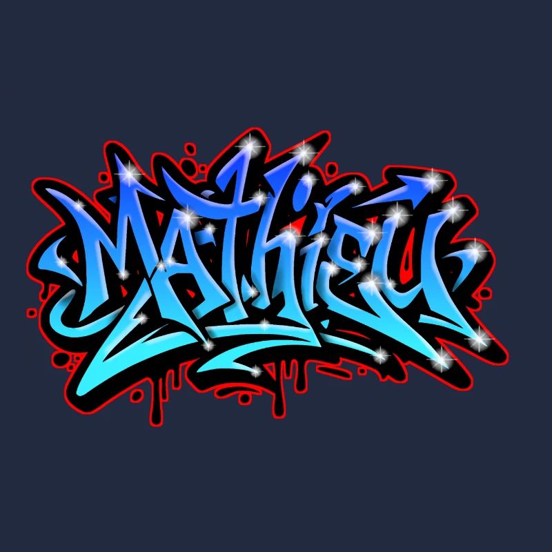 Mathieu Graffiti Neon imprimable sur textile 