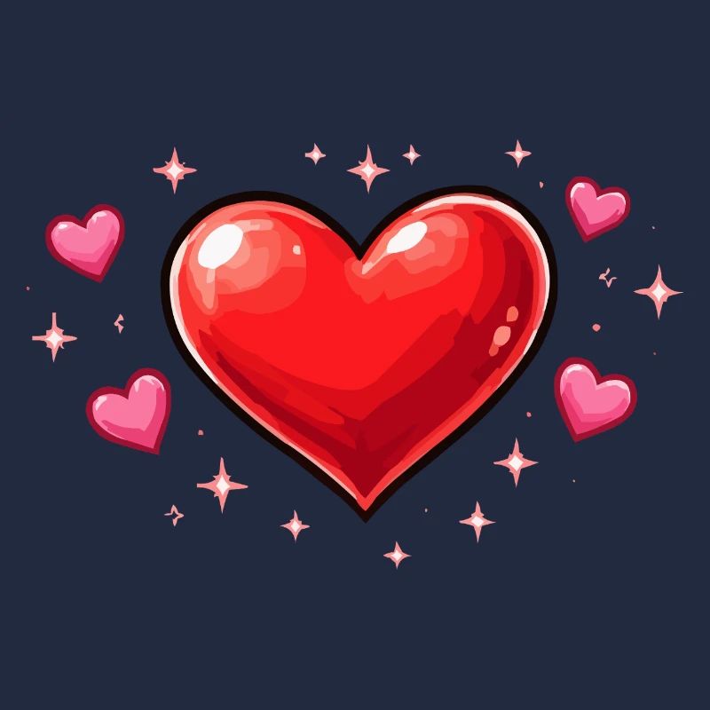 Glitter Heart Love Pattern