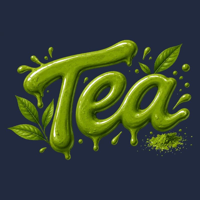 Tea Typography Matcha Design