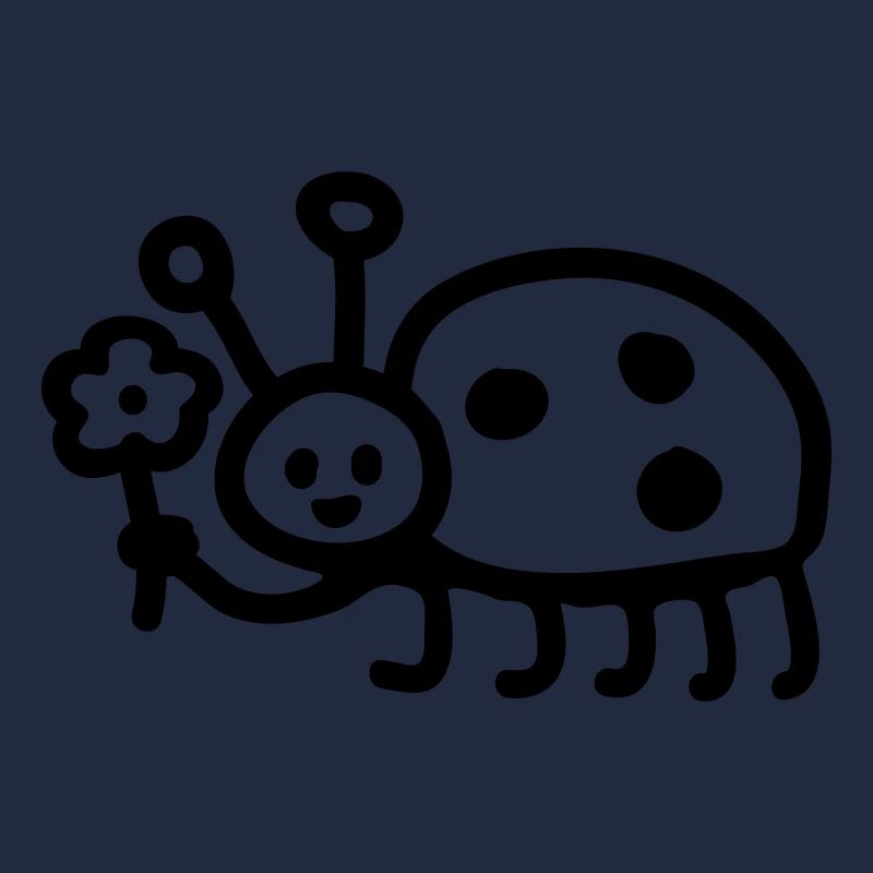 Ladybug - Flower - Line