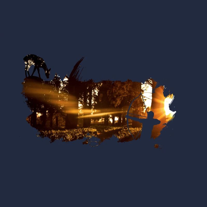 bowhunter splash sunset