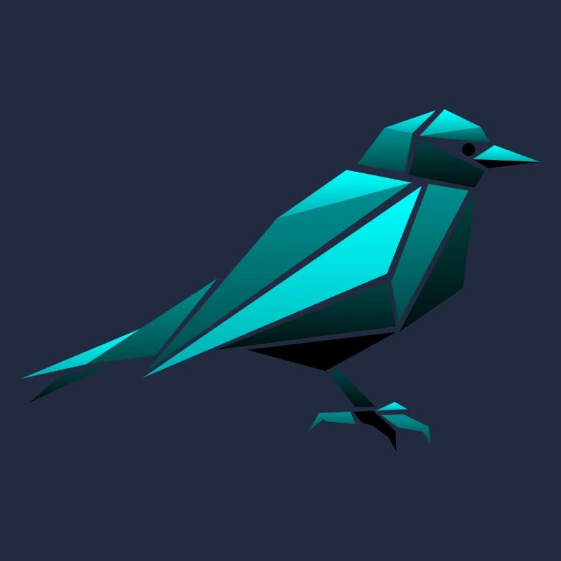 Spatz Vogel Origami Polygon