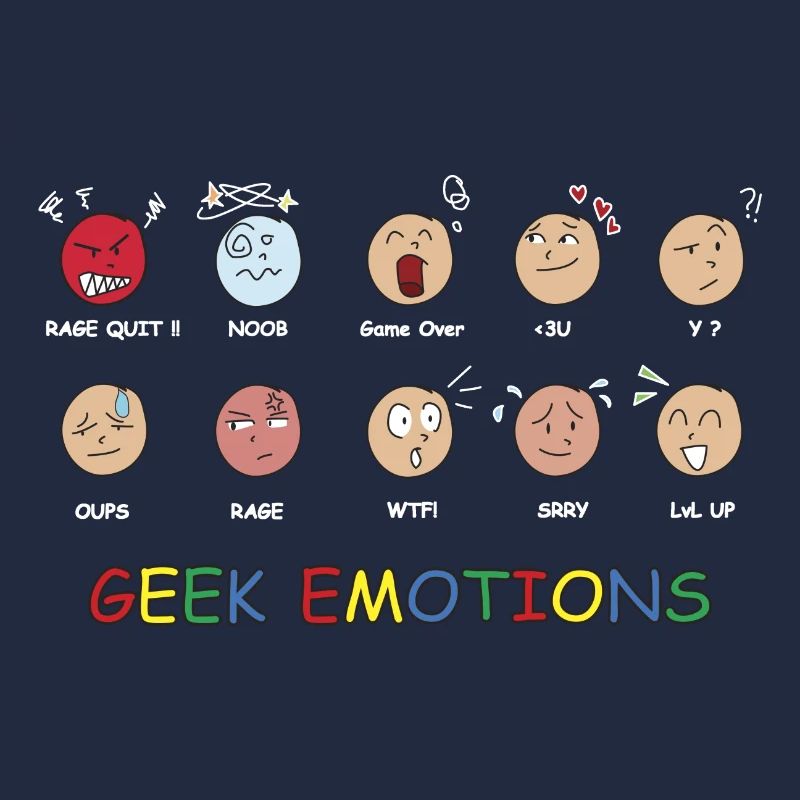 GEEK EMOTIONS - WEISSER TEXT