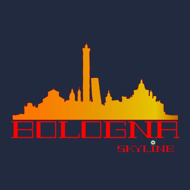 Bologna Skyline Orange-Rot