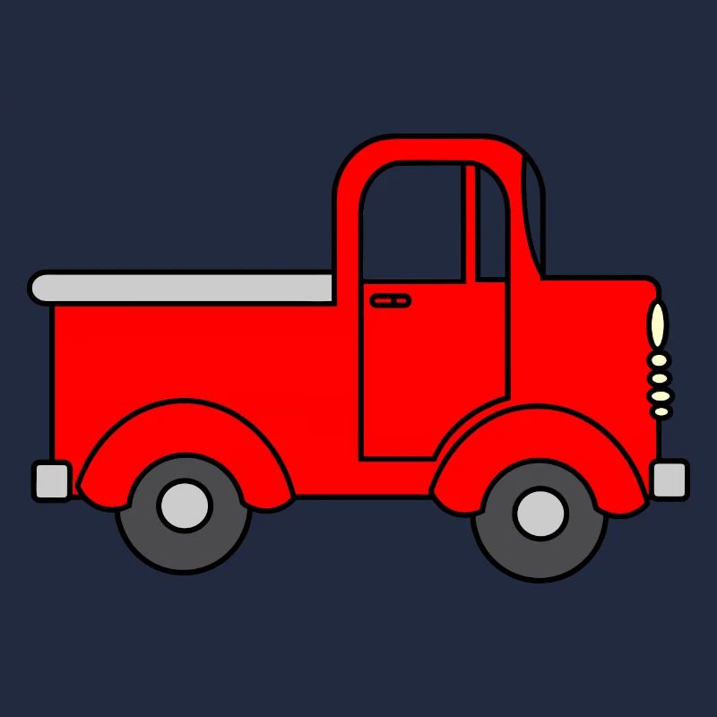 Fröhlicher LKW rot, Spielzeugauto