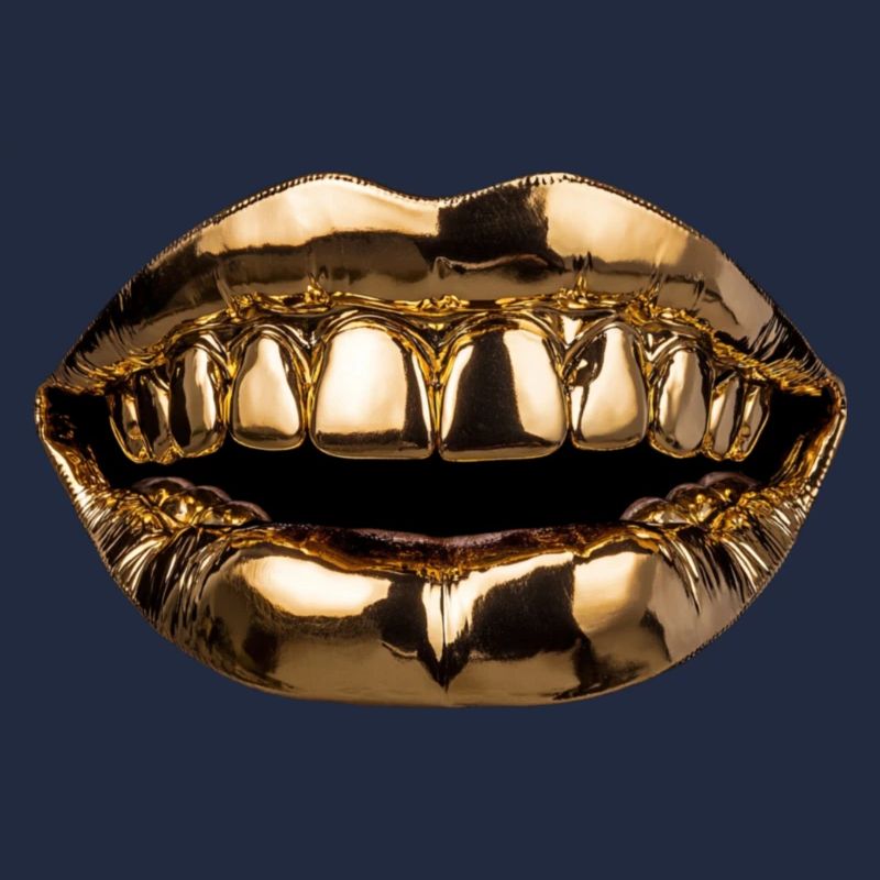 Lèvres dorées grillées