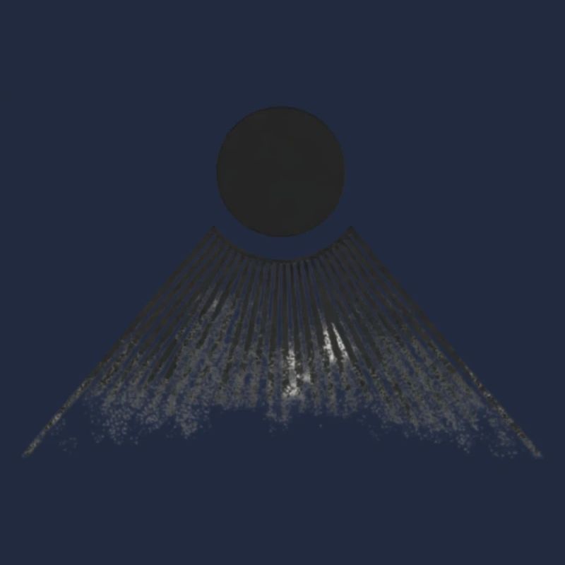 Éclipse sombre et rayons gris