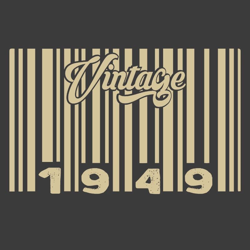 Vintage 1949 Barcode 1949: Year 2025.