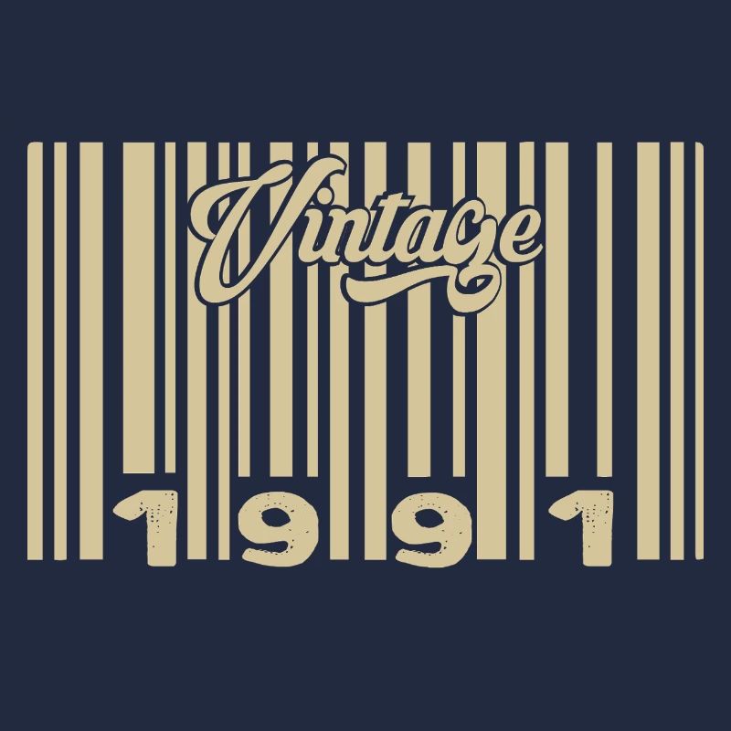 vintage 1991 Code barre 1991: Année 2025.