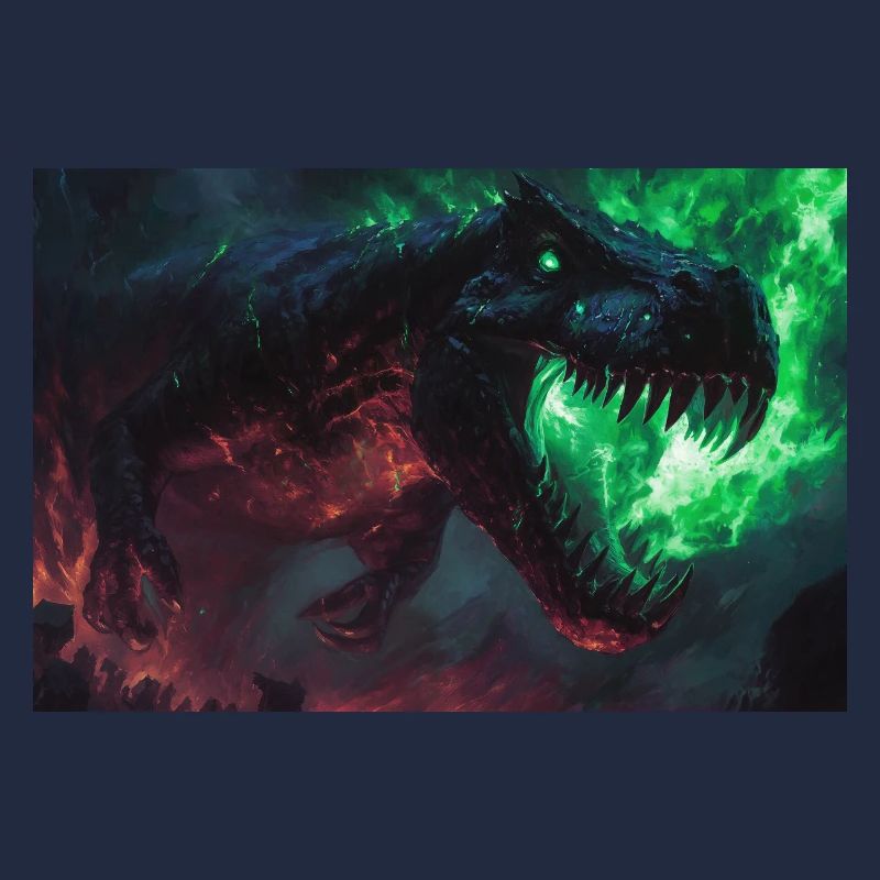 Poster Illustration Monster T-rex